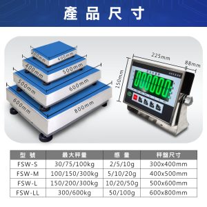Alternative view of FSW不鏽鋼電子台秤